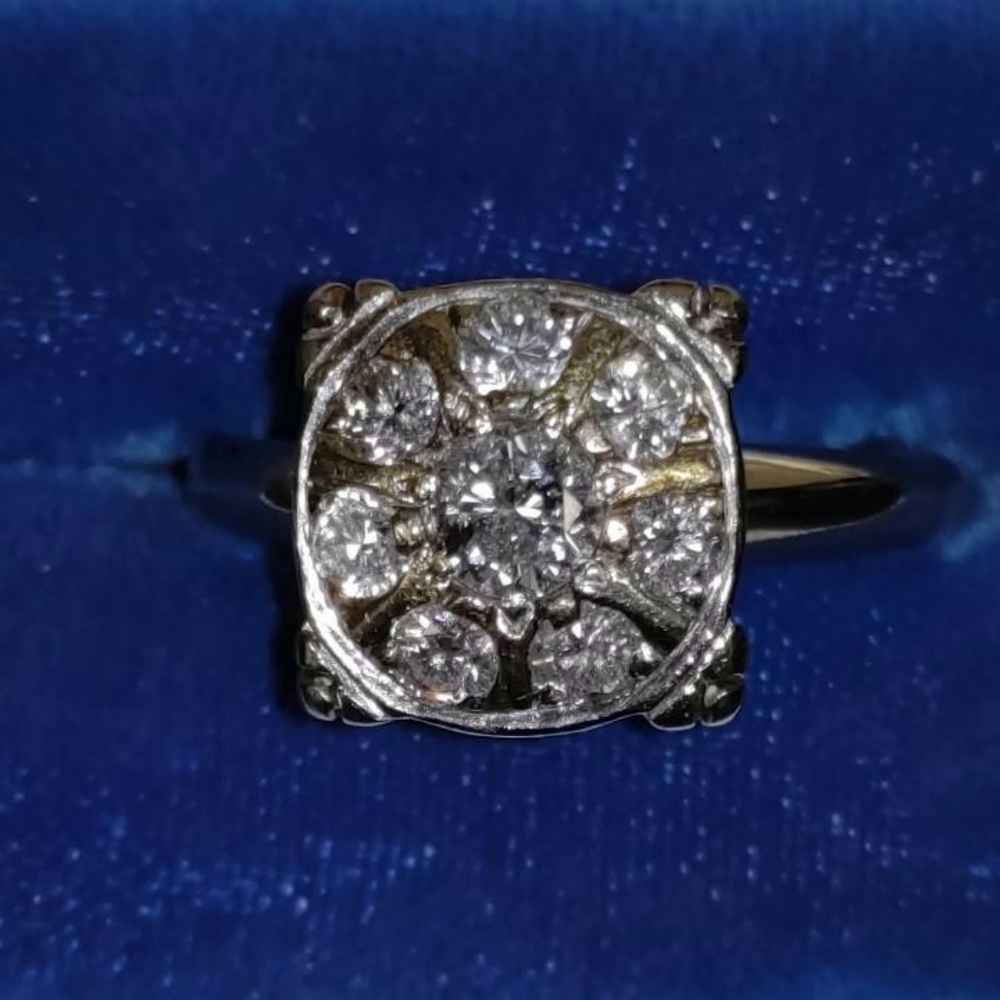 White Gold 14k Antique Ring